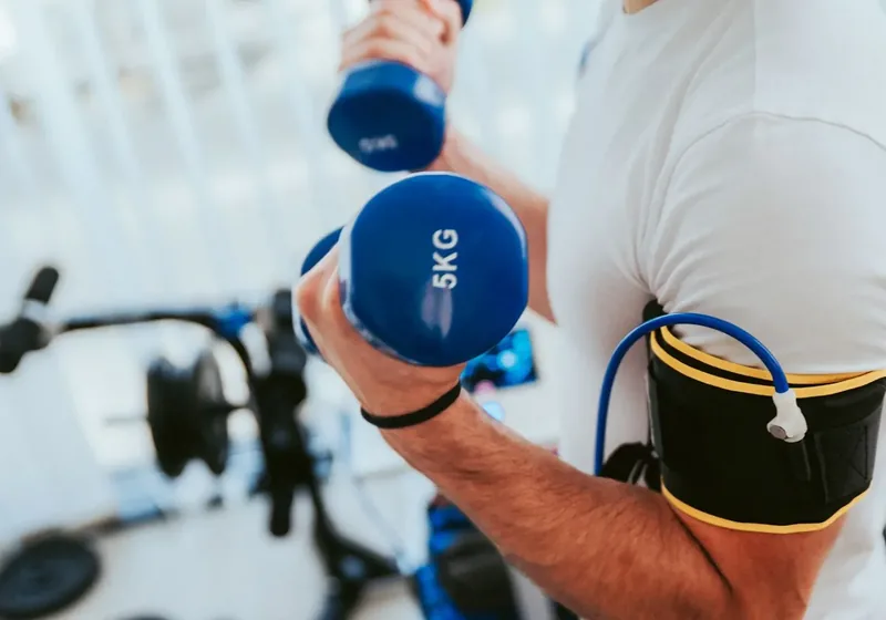 Patient training with a blood flow restriction cuff