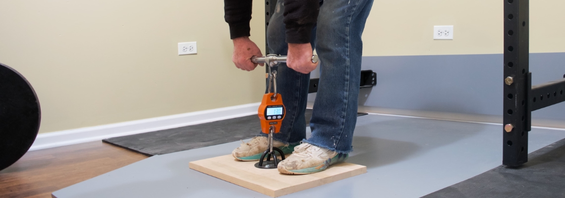 Derek using dynomometer